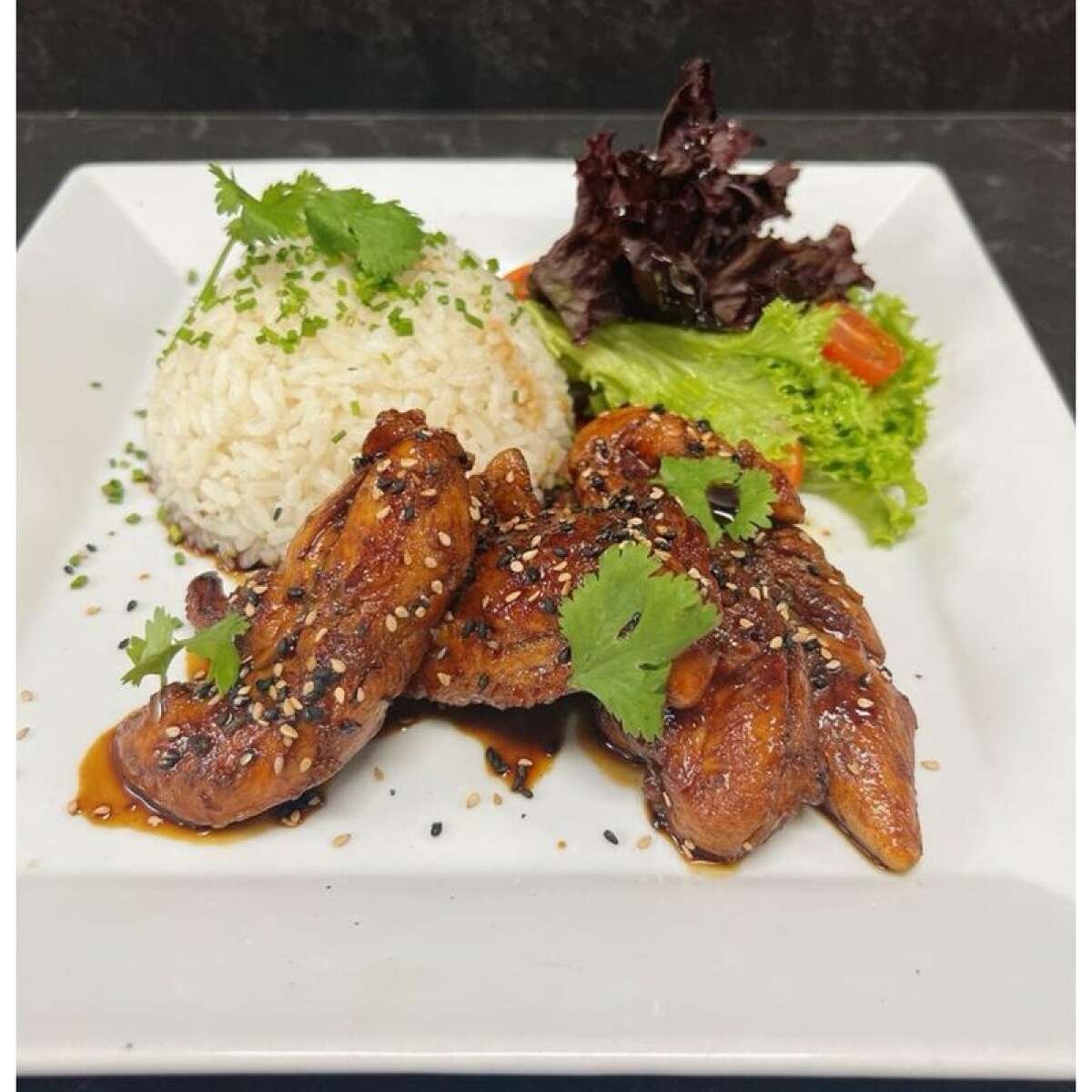Pollo Teriyaki más acompañamiento